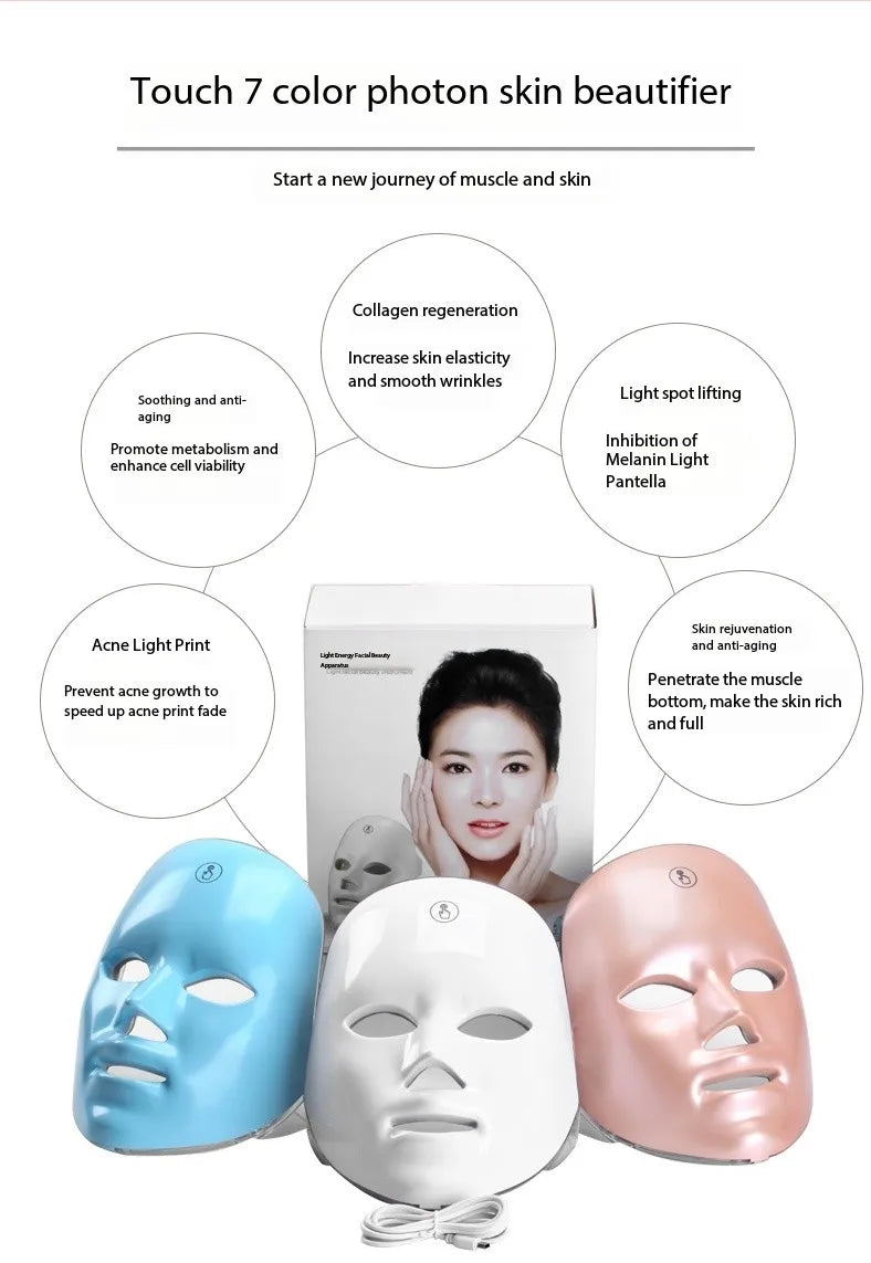 Wireless LED Red Light Face Mask