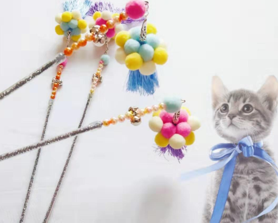 Interactive Cat Toy with Tassels and Bells