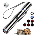 Rumcut Laser Pointer Cat Toys Cat Laser Pointer Toy with Three Light Modes Five Adjustable PatternsUSB Portable Charging Interactive cat Toy Multifunctional and Portable