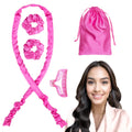 BABYSHEEP Heatless Silk Stain Curler Set — 5‑Piece Overnight Hair Rods