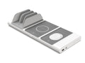 Scosche BLKIT2WT BaseLynx Modular Charging System with a Qi-Certified Wireless Charging Station Apple Watch Charger Dual End Cap Charger & Multi Device Charging Station w/ Two Apple Lightning Cables